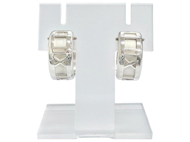 Tiffany & Co Orecchini a cerchio Tiffany Atlas in argento sterling 925 - vista 2