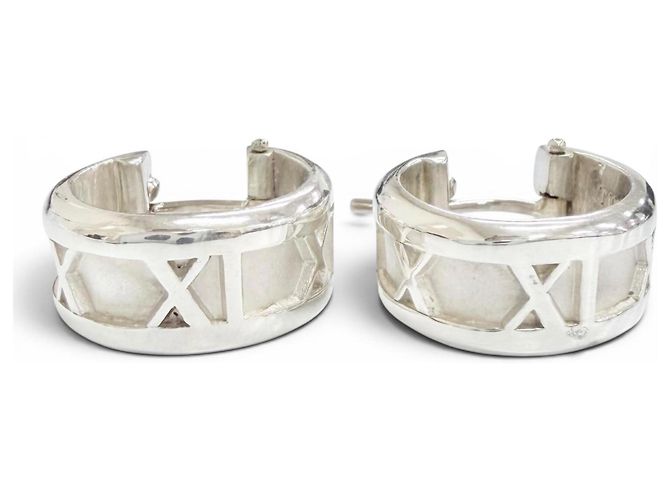 Tiffany & Co Orecchini a cerchio Tiffany Atlas in argento sterling 925 - vista 5