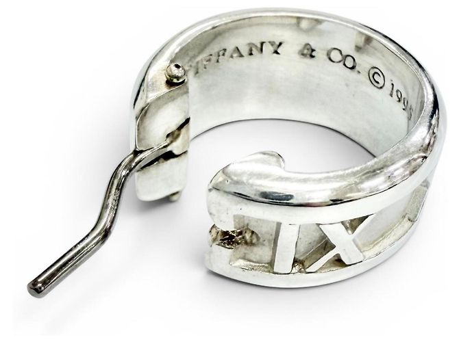 Tiffany & Co Orecchini a cerchio Tiffany Atlas in argento sterling 925 - vista 6