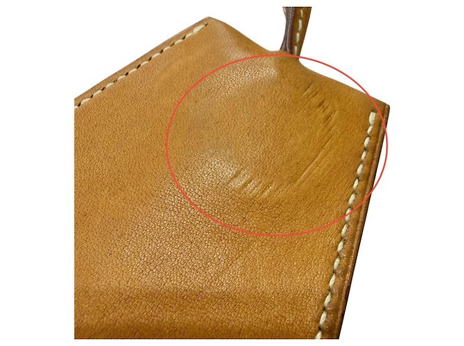 Hermès Hermes Vintage Box Calf Leather Necklace Golden - view 8