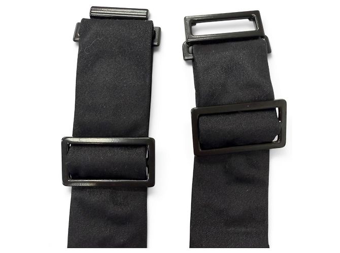 Choker in seta Chanel con design Coco Mark Nero - vista 6