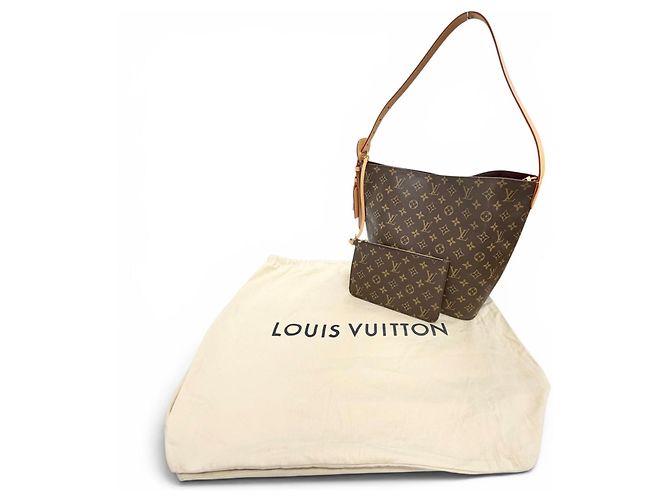 Borsa bucket in tela Monogram Louis Vuitton Marrone - vista 2