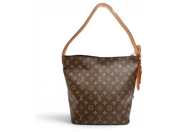 Borsa bucket in tela Monogram Louis Vuitton Marrone - vista 4