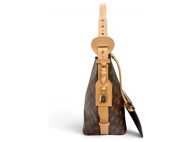 Borsa bucket in tela Monogram Louis Vuitton Marrone - vista 5