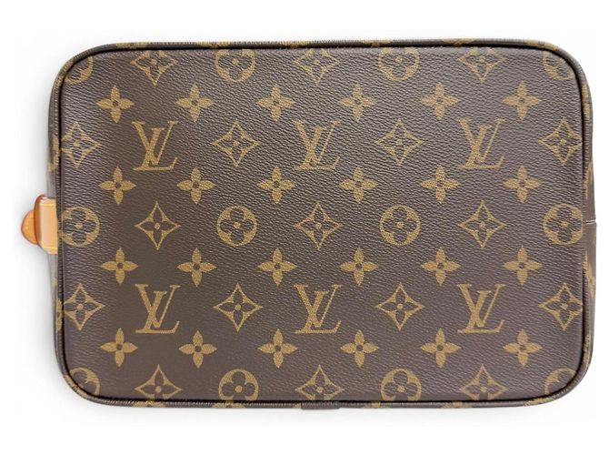 Borsa bucket in tela Monogram Louis Vuitton Marrone - vista 6
