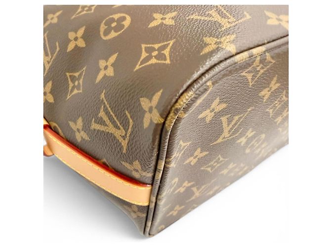 Borsa bucket in tela Monogram Louis Vuitton Marrone - vista 8