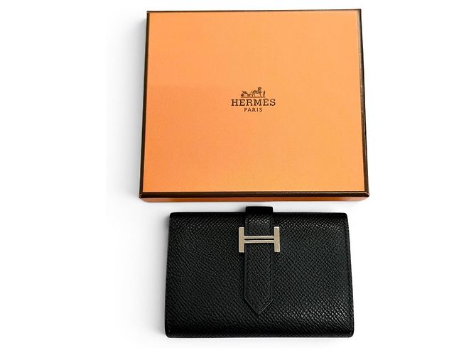 Hermès Cartera mini bi-fold Hermes Bearn Negro - vista 2