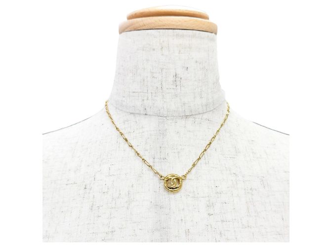 Collana Chanel Vintage Circle Coco Mark D'oro - vista 2