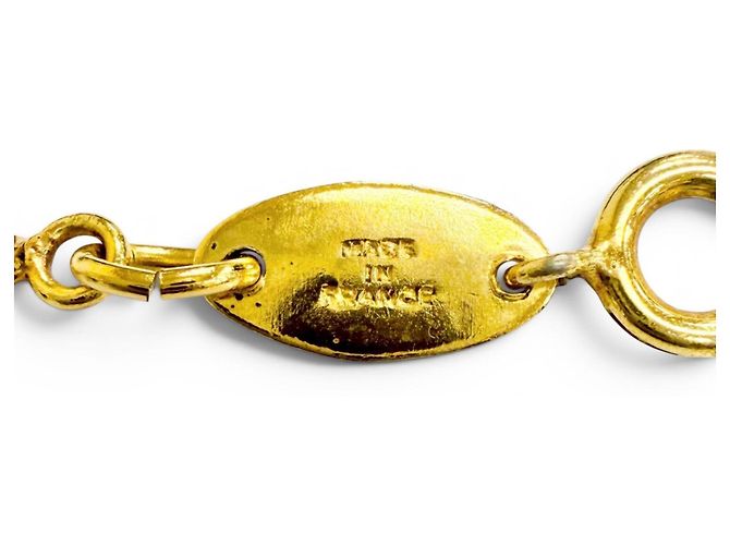 Collana Chanel Vintage Circle Coco Mark D'oro - vista 8