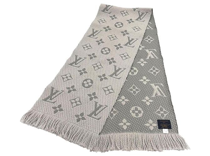 Stola in misto lana e seta Louis Vuitton Logo Mania - vista 3