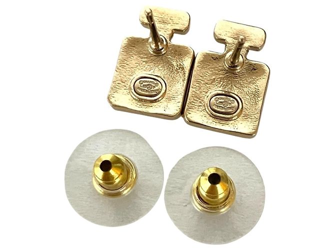 Orecchini a lobo motivo boccetta di profumo Chanel L25P Bianco D'oro - vista 2