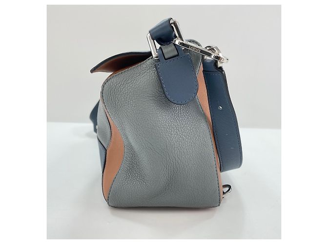Borsa Loewe Puzzle Medium 2-Way in pelle blu - vista 6