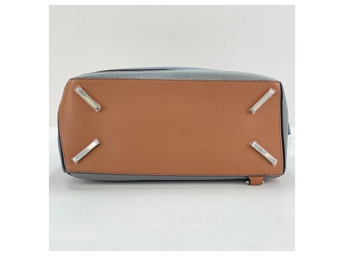 Borsa Loewe Puzzle Medium 2-Way in pelle blu - vista 7