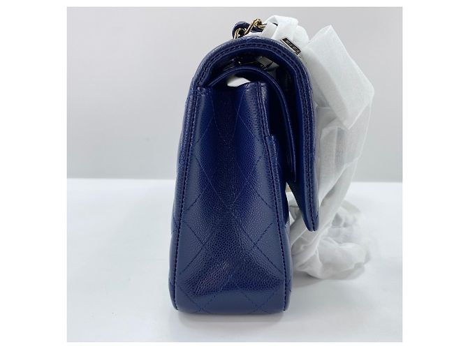 Borsa a tracolla Chanel Matelassé 25 Blu navy - vista 5