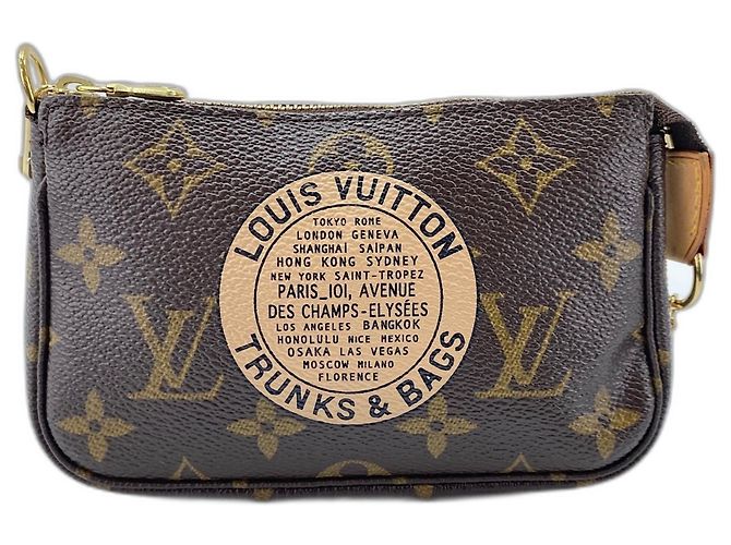Borsa Louis Vuitton Mini Pochette Accessoires Marrone - vista 2