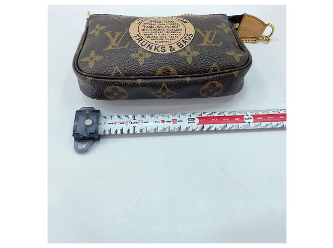 Borsa Louis Vuitton Mini Pochette Accessoires Marrone - vista 4