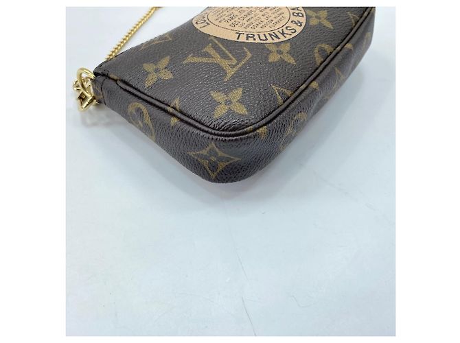 Borsa Louis Vuitton Mini Pochette Accessoires Marrone - vista 8