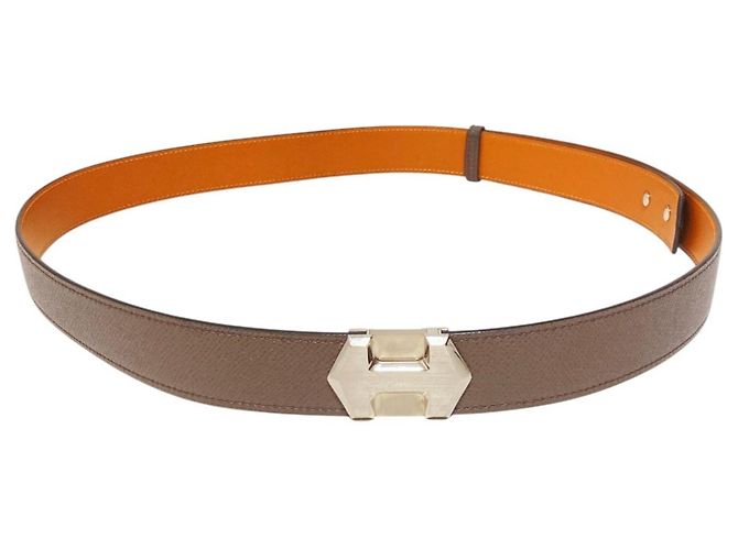 Hermès Hermes Super H Veau Epsom Leather Belt Brown - view 2