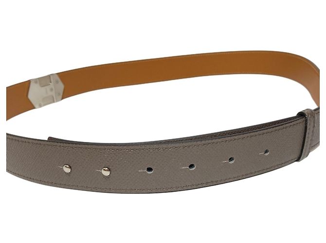Hermès Hermes Super H Veau Epsom Leather Belt Brown - view 4