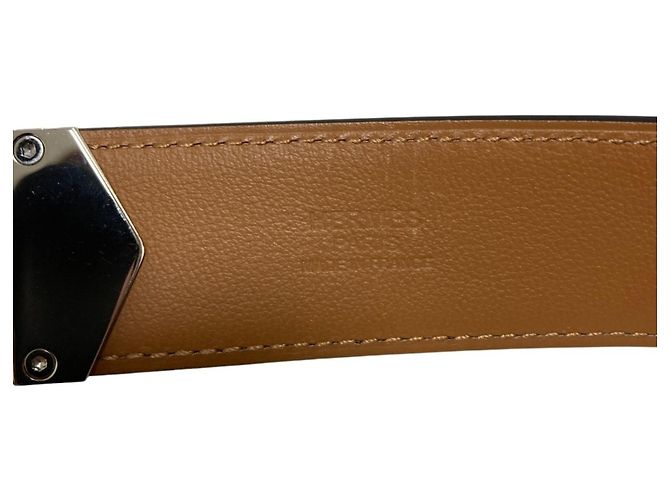 Hermès Hermes Super H Veau Epsom Leather Belt Brown - view 6