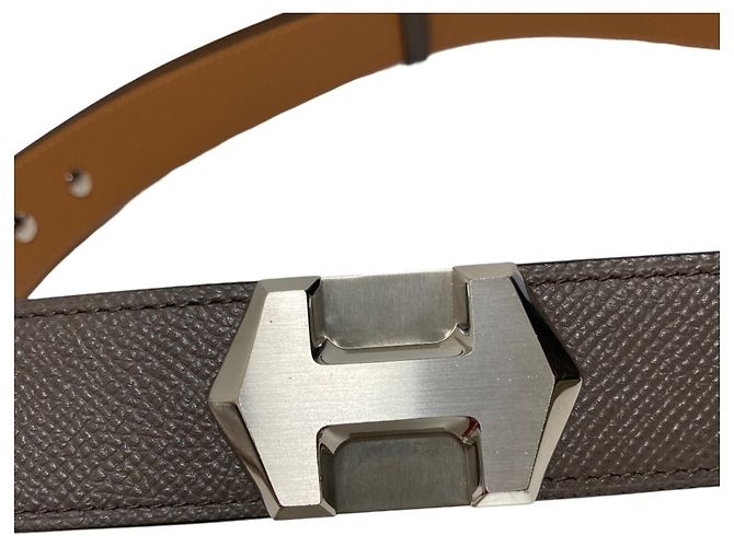 Hermès Hermes Super H Veau Epsom Leather Belt Brown - view 7