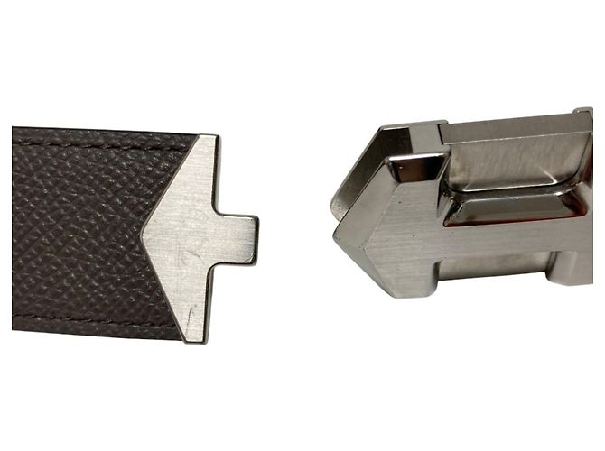 Hermès Hermes Super H Veau Epsom Leather Belt Brown - view 8