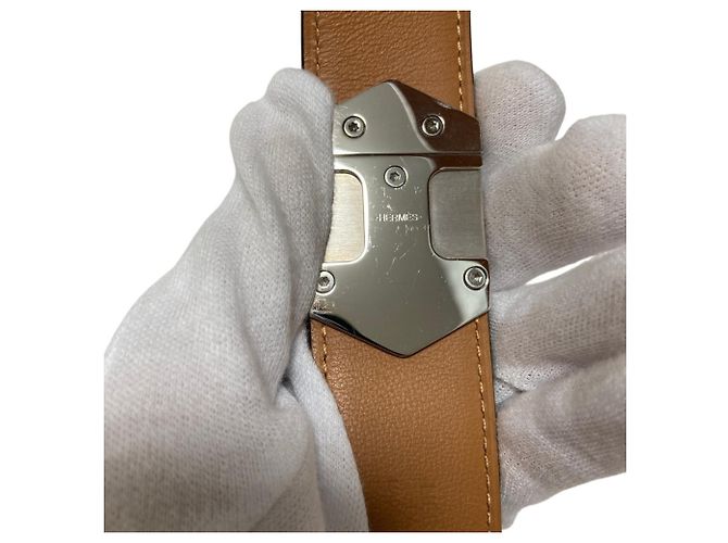 Hermès Hermes Super H Veau Epsom Leather Belt Brown - view 9