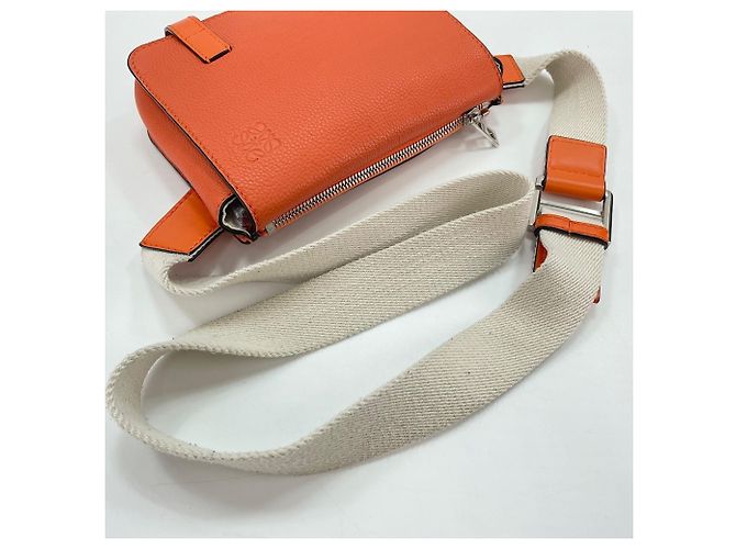 Marsupio militare Loewe in pelle arancione - vista 11