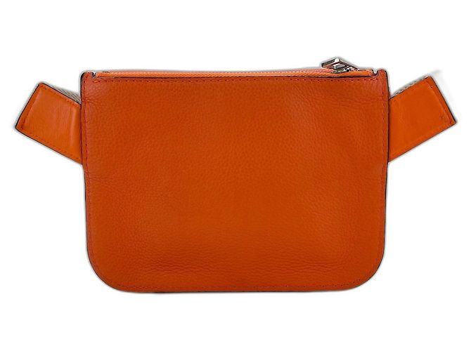 Marsupio militare Loewe in pelle arancione - vista 3