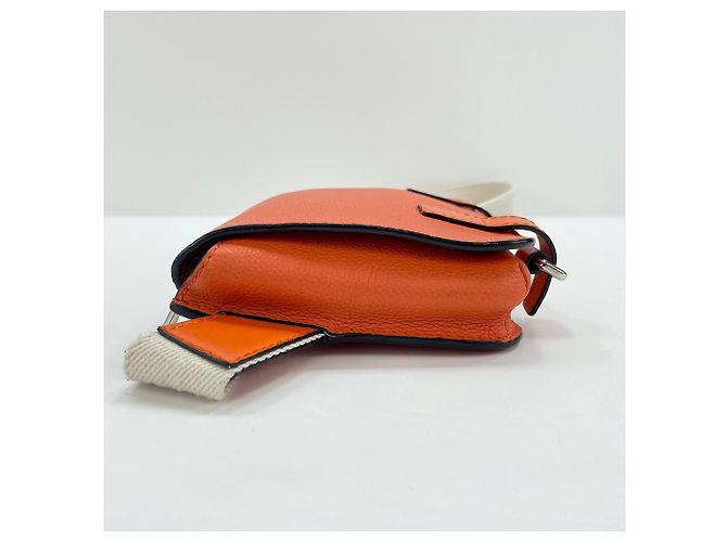 Marsupio militare Loewe in pelle arancione - vista 5