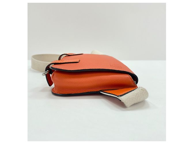 Marsupio militare Loewe in pelle arancione - vista 6