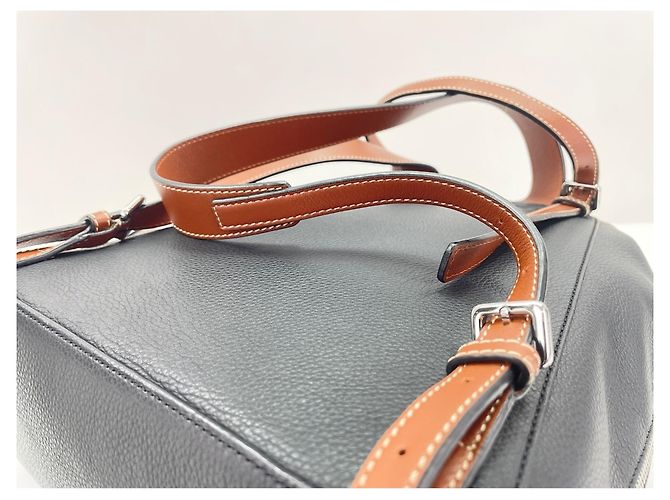 Zaino Loewe Goya in pelle nera Nero - vista 12