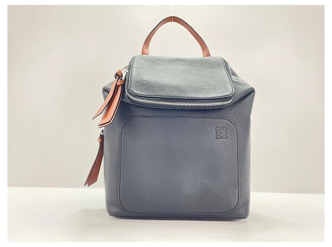 Zaino Loewe Goya in pelle nera Nero - vista 13