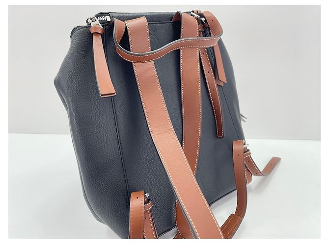 Zaino Loewe Goya in pelle nera Nero - vista 7