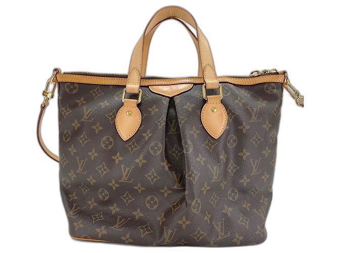 Borsa Louis Vuitton Palermo PM Marrone - vista 3