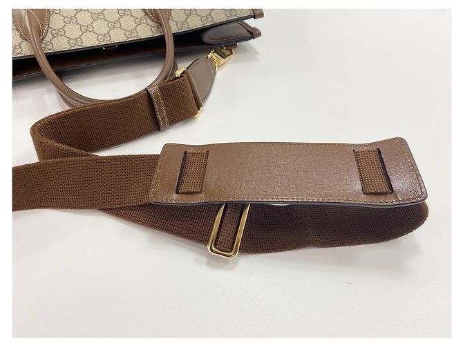Borsa 2-Way Gucci GG Supreme Marrone - vista 10