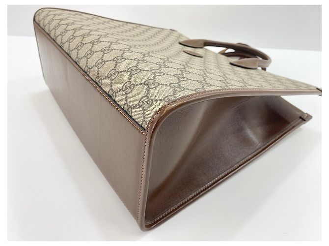 Borsa 2-Way Gucci GG Supreme Marrone - vista 7