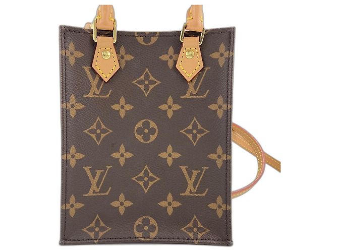 Borsa Louis Vuitton Petite Sac Plat Marrone - vista 2