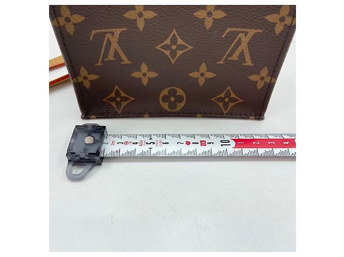 Borsa Louis Vuitton Petite Sac Plat Marrone - vista 4