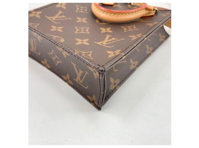 Borsa Louis Vuitton Petite Sac Plat Marrone - vista 9