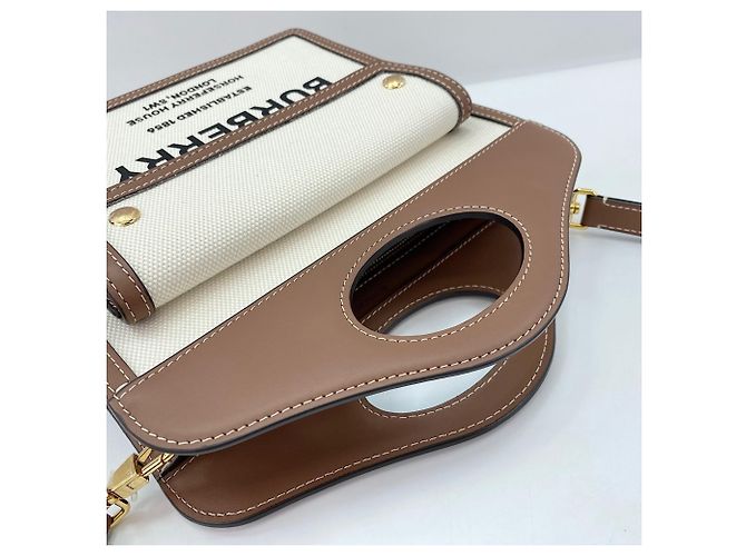Borsa a 2 vie Burberry Mini Pocket Bag Marrone - vista 10