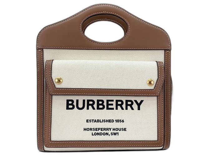 Borsa a 2 vie Burberry Mini Pocket Bag Marrone - vista 2