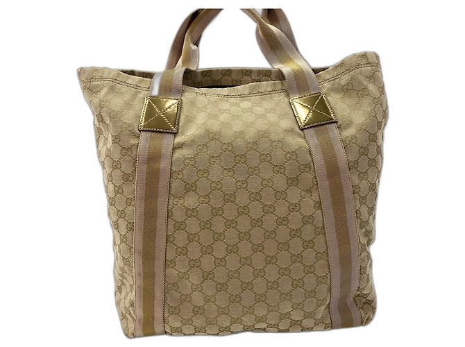 Borsa tote Gucci beige - vista 3