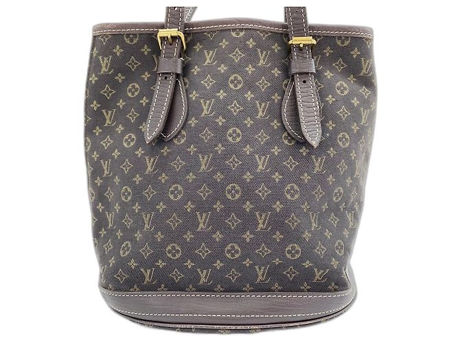 Borsa Tote Louis Vuitton Run Bucket PM Marrone - vista 2