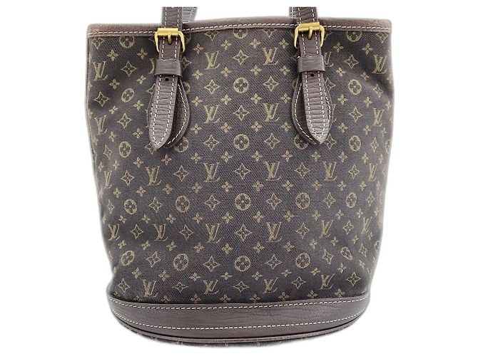 Borsa Tote Louis Vuitton Run Bucket PM Marrone - vista 3