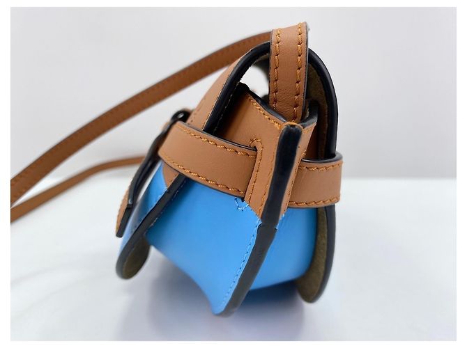 Borsa Loewe Mini Gate in pelle marrone - vista 3