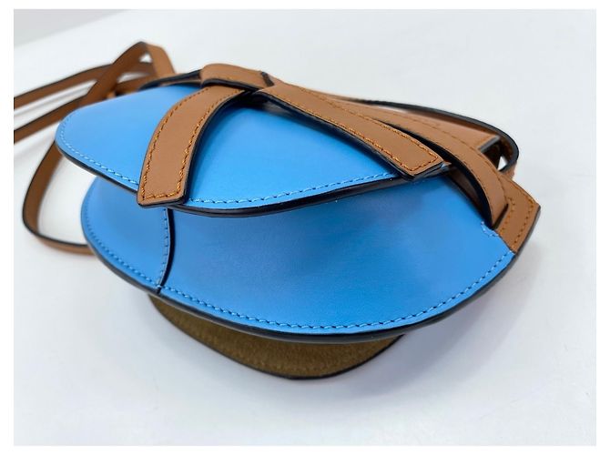 Borsa Loewe Mini Gate in pelle marrone - vista 7