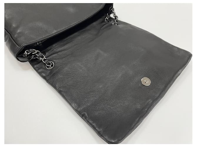 Borsa a Spalla Chanel Lambskin Patchwork Coco Mark Nero - vista 10