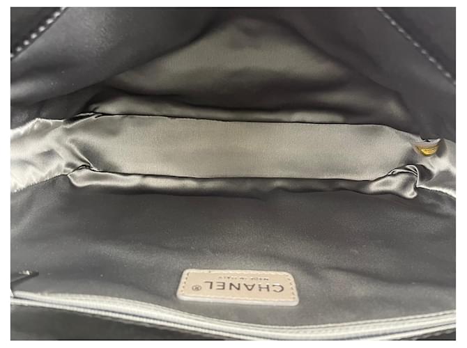 Borsa a Spalla Chanel Lambskin Patchwork Coco Mark Nero - vista 11