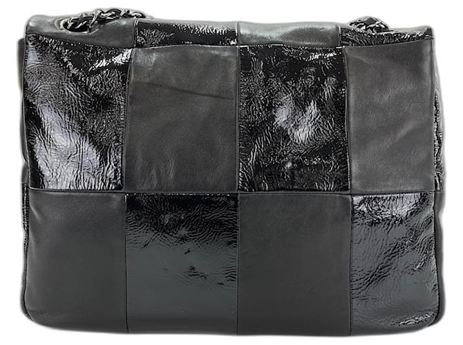 Borsa a Spalla Chanel Lambskin Patchwork Coco Mark Nero - vista 2